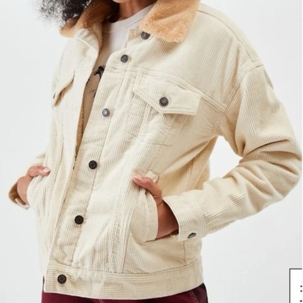 Pacsun • Oversized Corduroy Sherpa Lined Trucker Jacket
